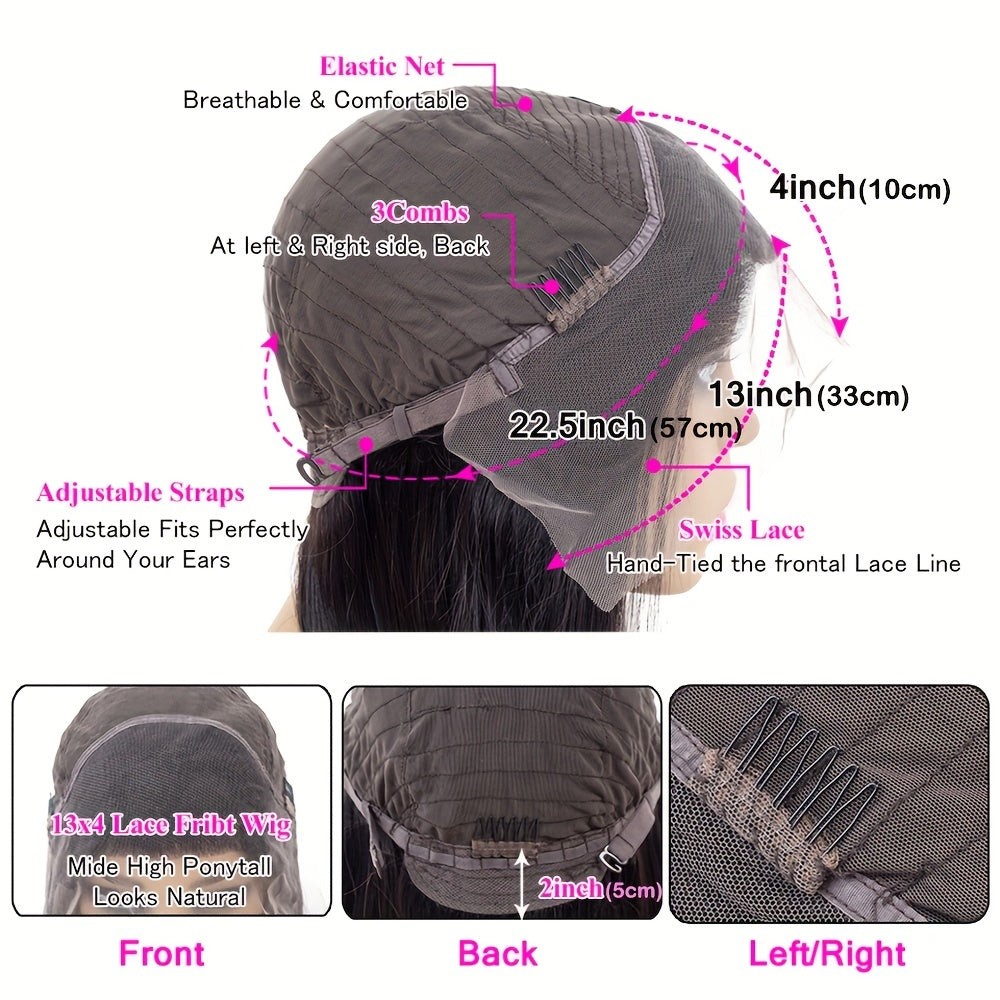 Body Wave Bob Wig 13x4 Transparent Lace Frontal Wig