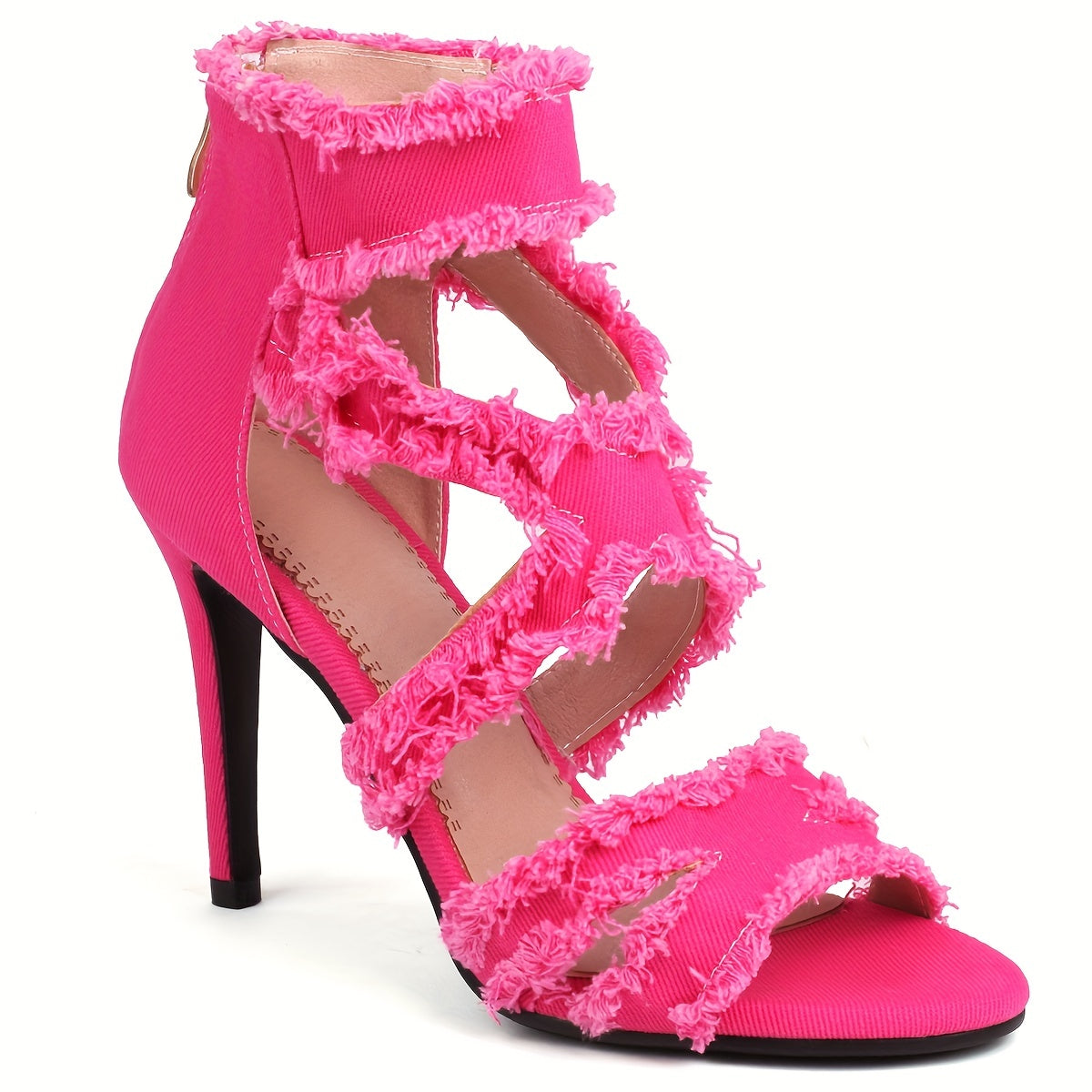 Women's Denim Cut-out High Heels