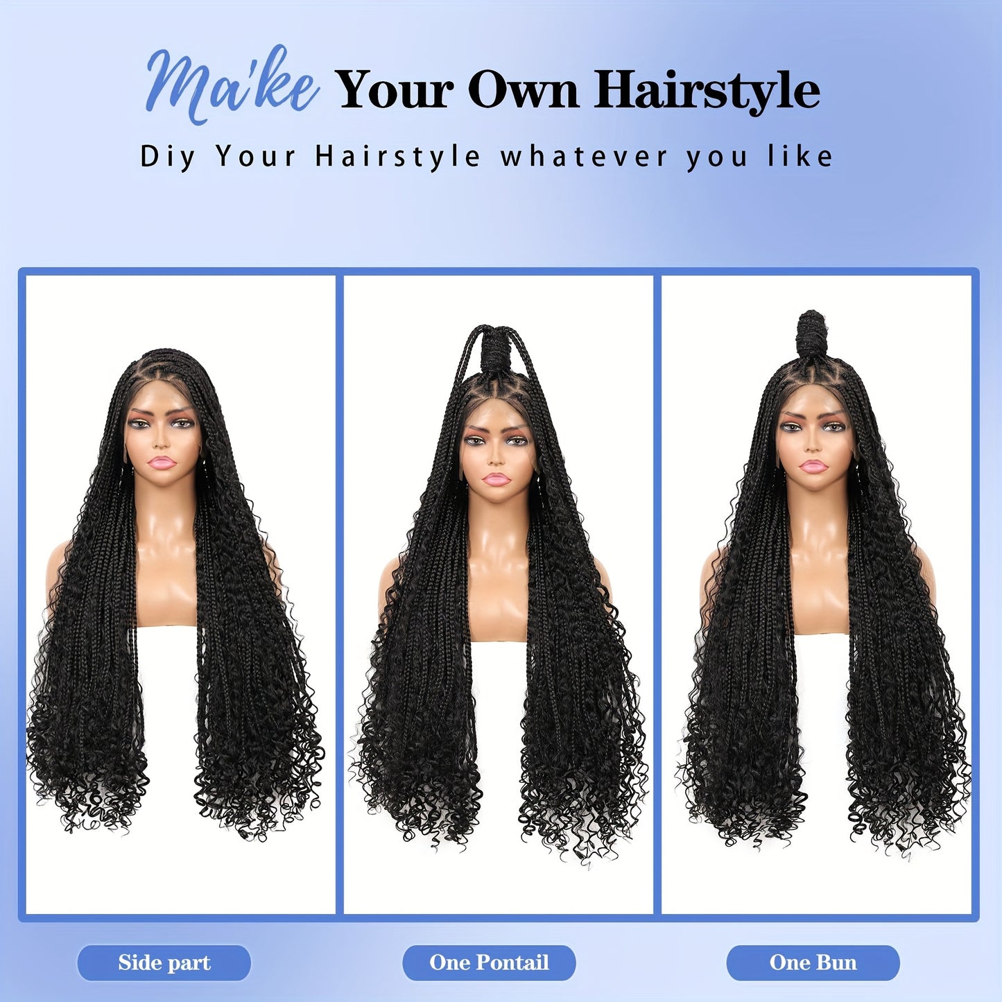 36 Bohemian Chic Box Braids Wig