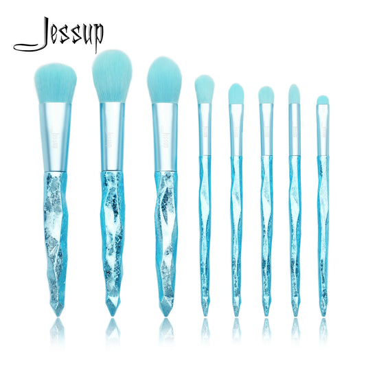 Glacier Blue Make up brushes (8pcs)