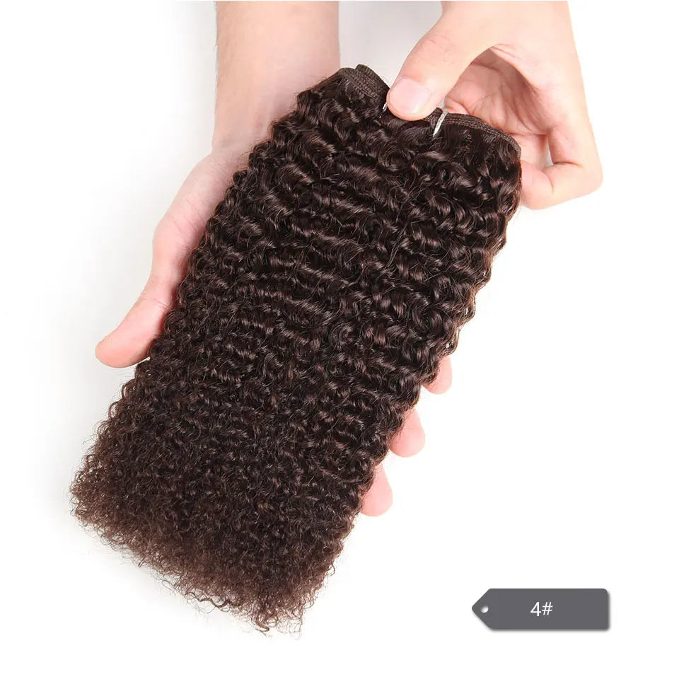 Afro Kinky Peruvian Human Hair Weave Bundles