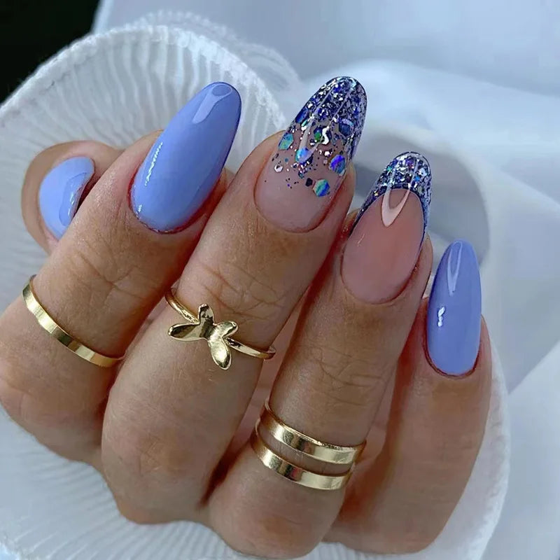 Almond False Nails Press On (24 pcs)
