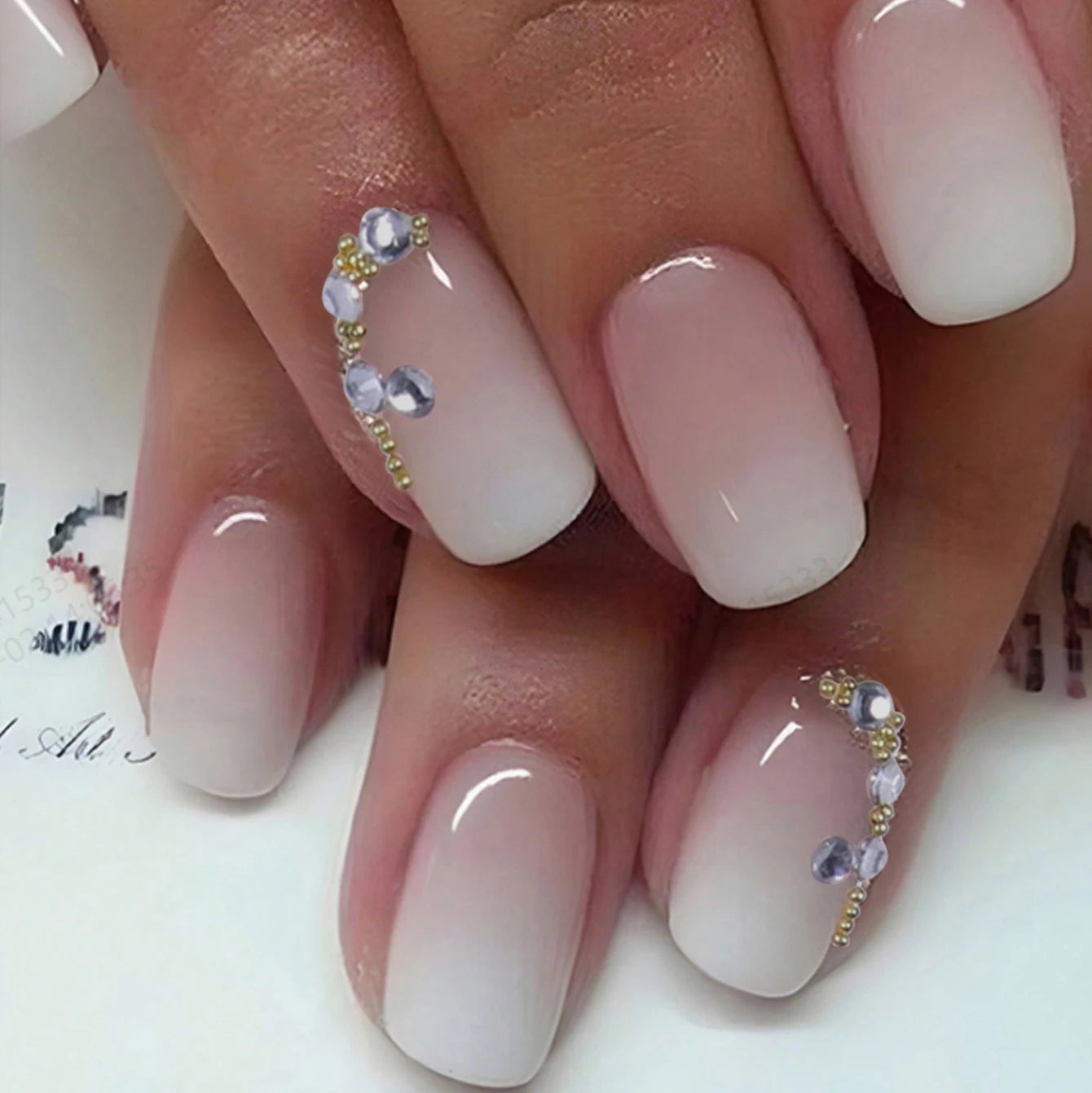 Medium Almond Flesh color Press On Nails ( 24PCS)