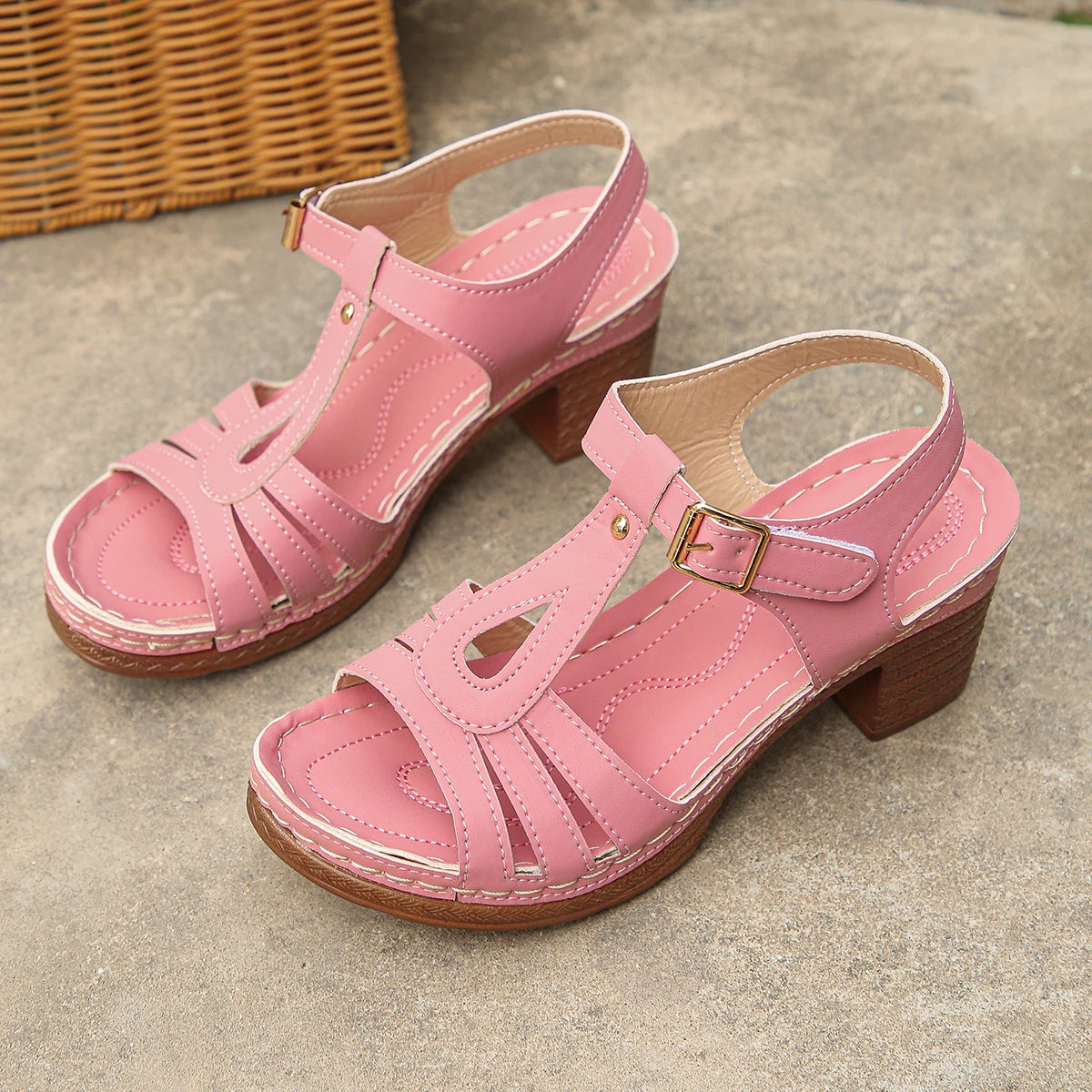 high-heeled sandals