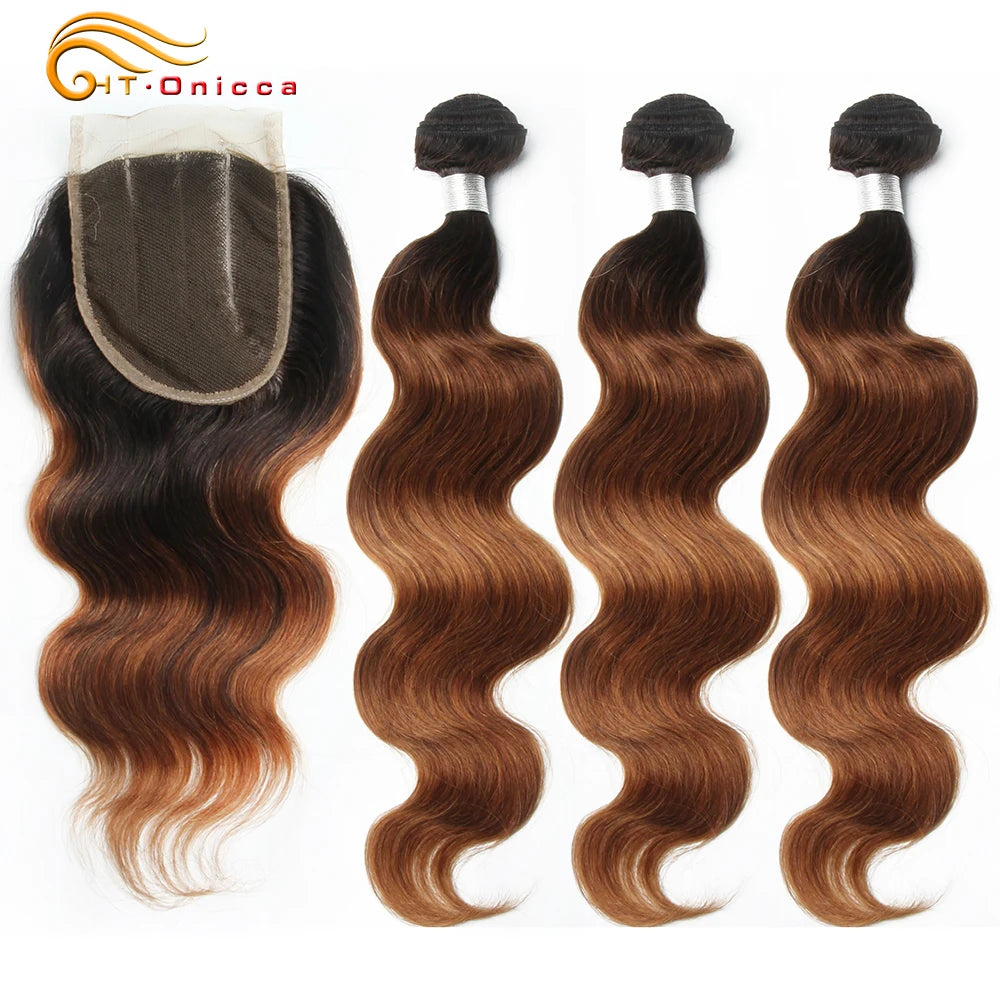 Body Wave Bundles With Closure 100% Human Hair