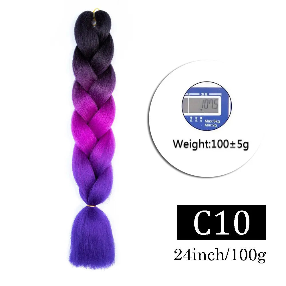 Multi-color Braiding Hair Synthetic
