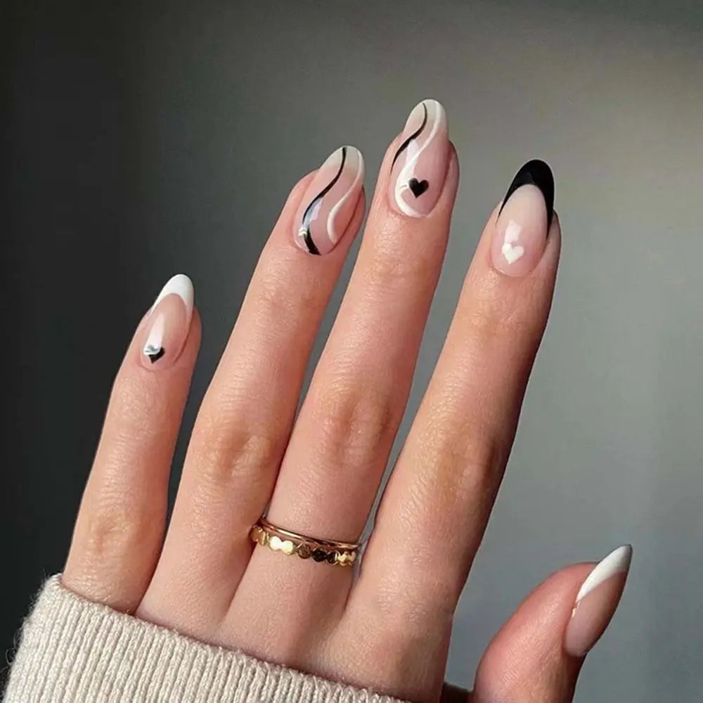 Almond False Nails Press On (24 pcs)