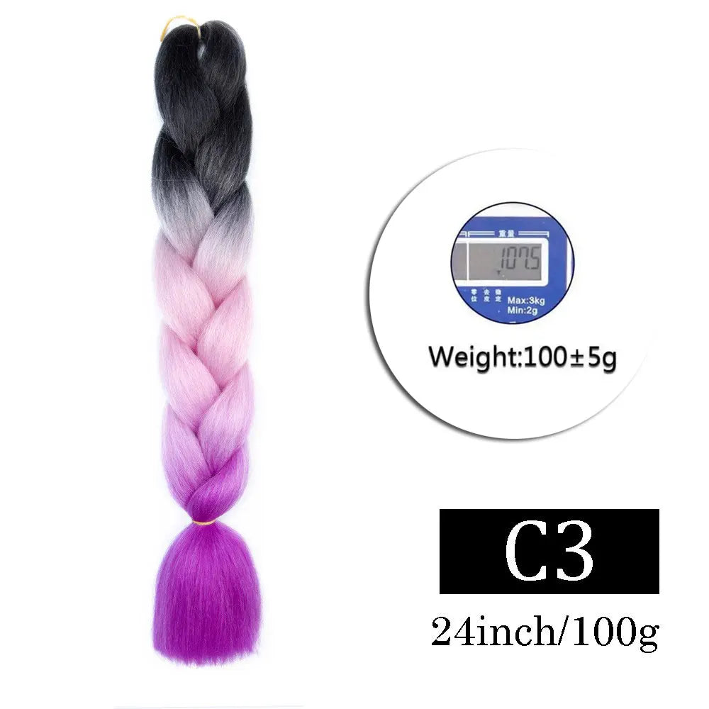 Multi-color Braiding Hair Synthetic