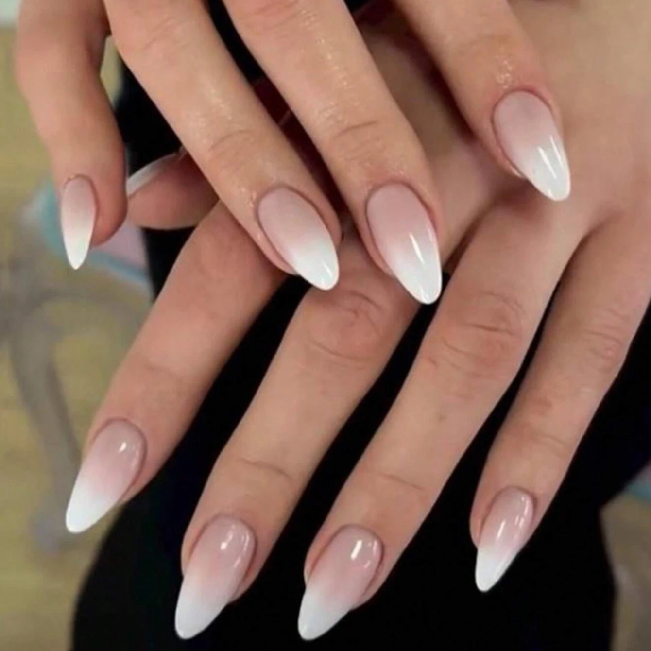 Long Coffin Pink Press On Nails  (24PCS )