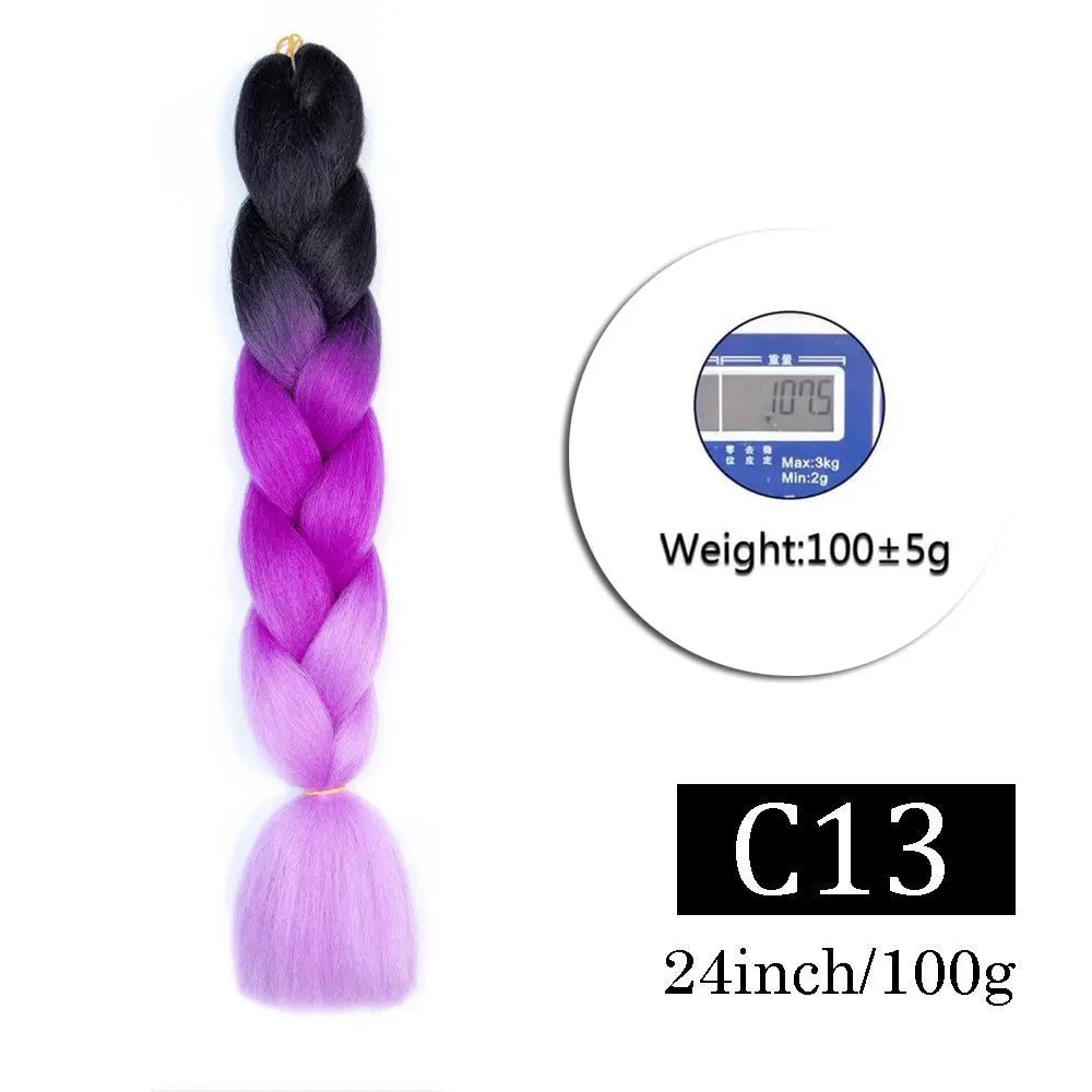Multi-color Braiding Hair Synthetic