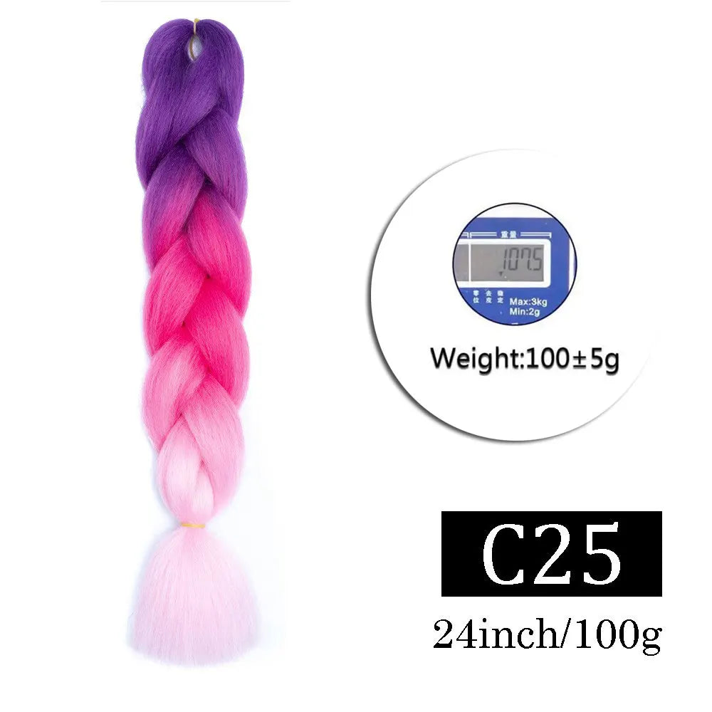 Multi-color Braiding Hair Synthetic