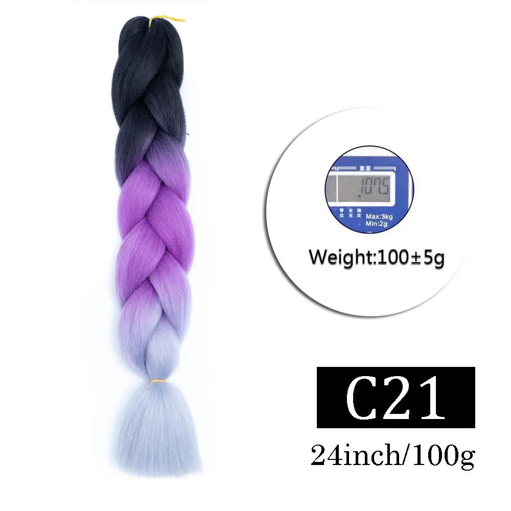 Multi-color Braiding Hair Synthetic