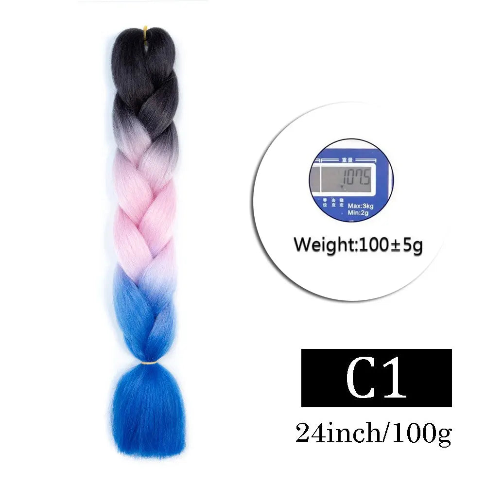 Multi-color Braiding Hair Synthetic