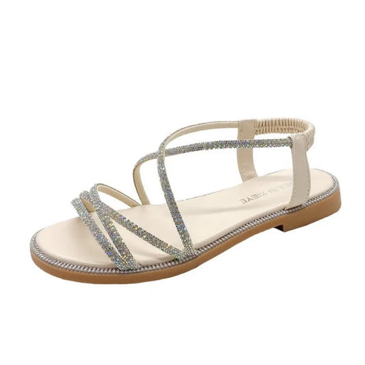 Rhinestone Flat Sandals