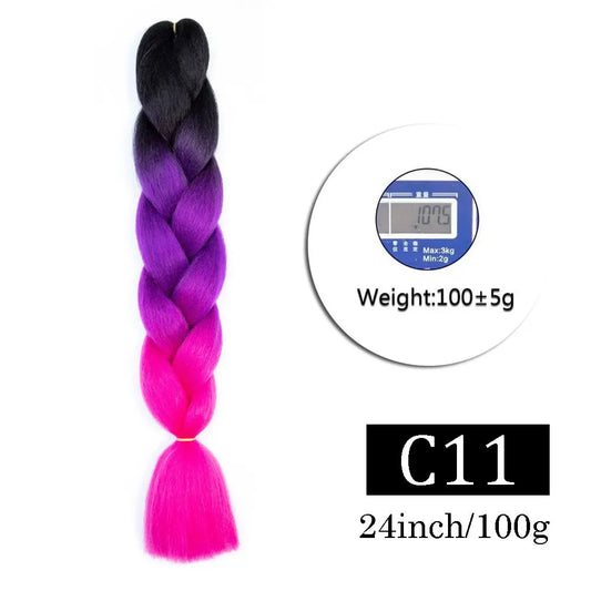Multi-color Braiding Hair Synthetic