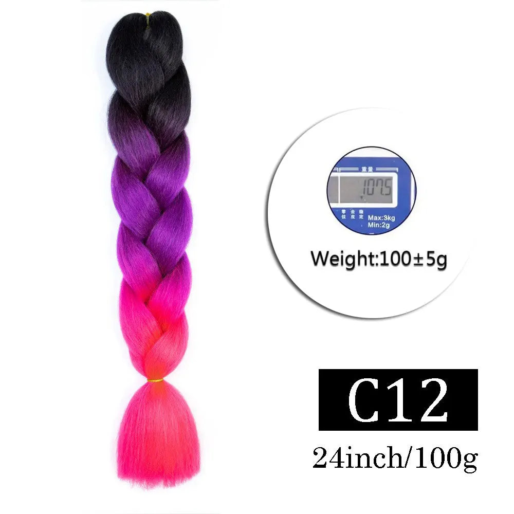 Multi-color Braiding Hair Synthetic
