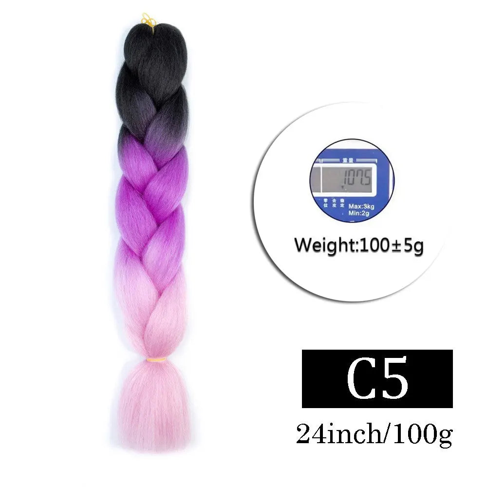 Multi-color Braiding Hair Synthetic
