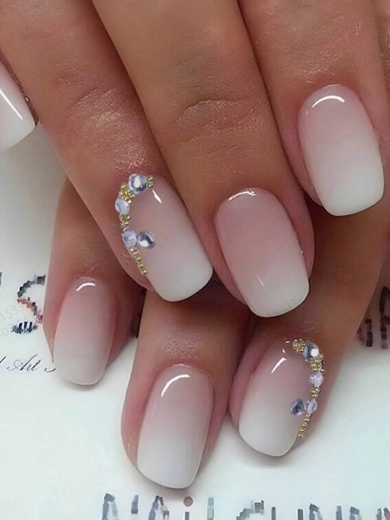 Medium Almond Flesh color Press On Nails ( 24PCS)