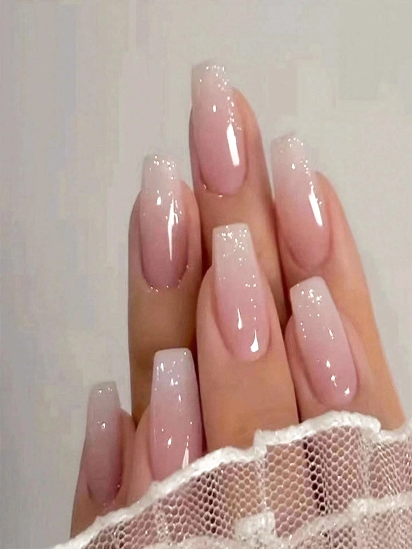 Medium Almond Flesh color Press On Nails ( 24PCS)