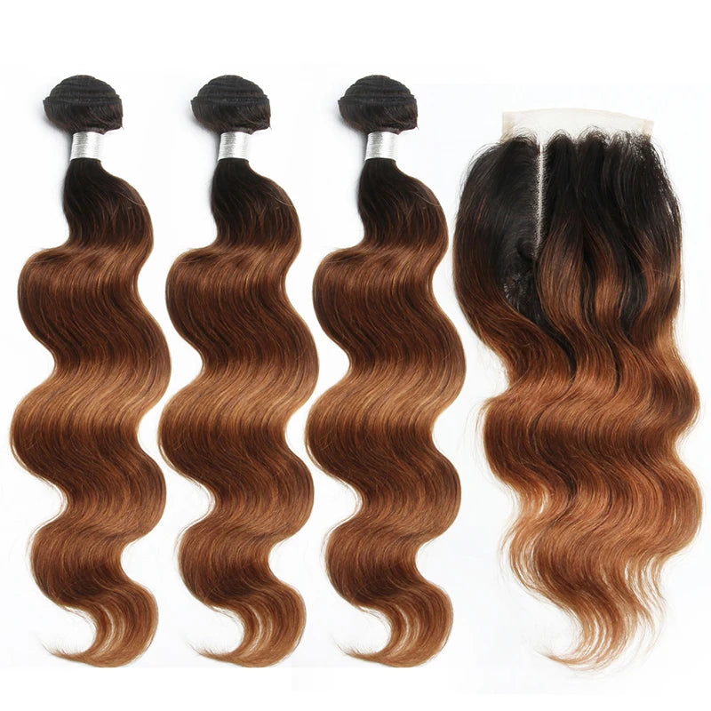 Body Wave Bundles With Closure 100% Human Hair