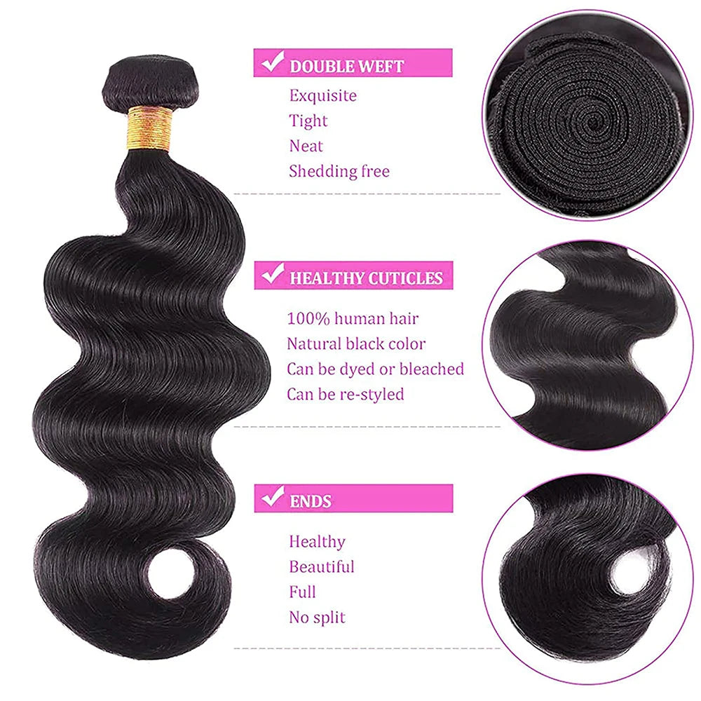 Brazilian Bundles 100% Human Hair Bundles (12A)