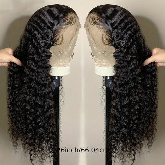 Brazilian Deep Wave Lace Front Wig HD Transparent 13x4