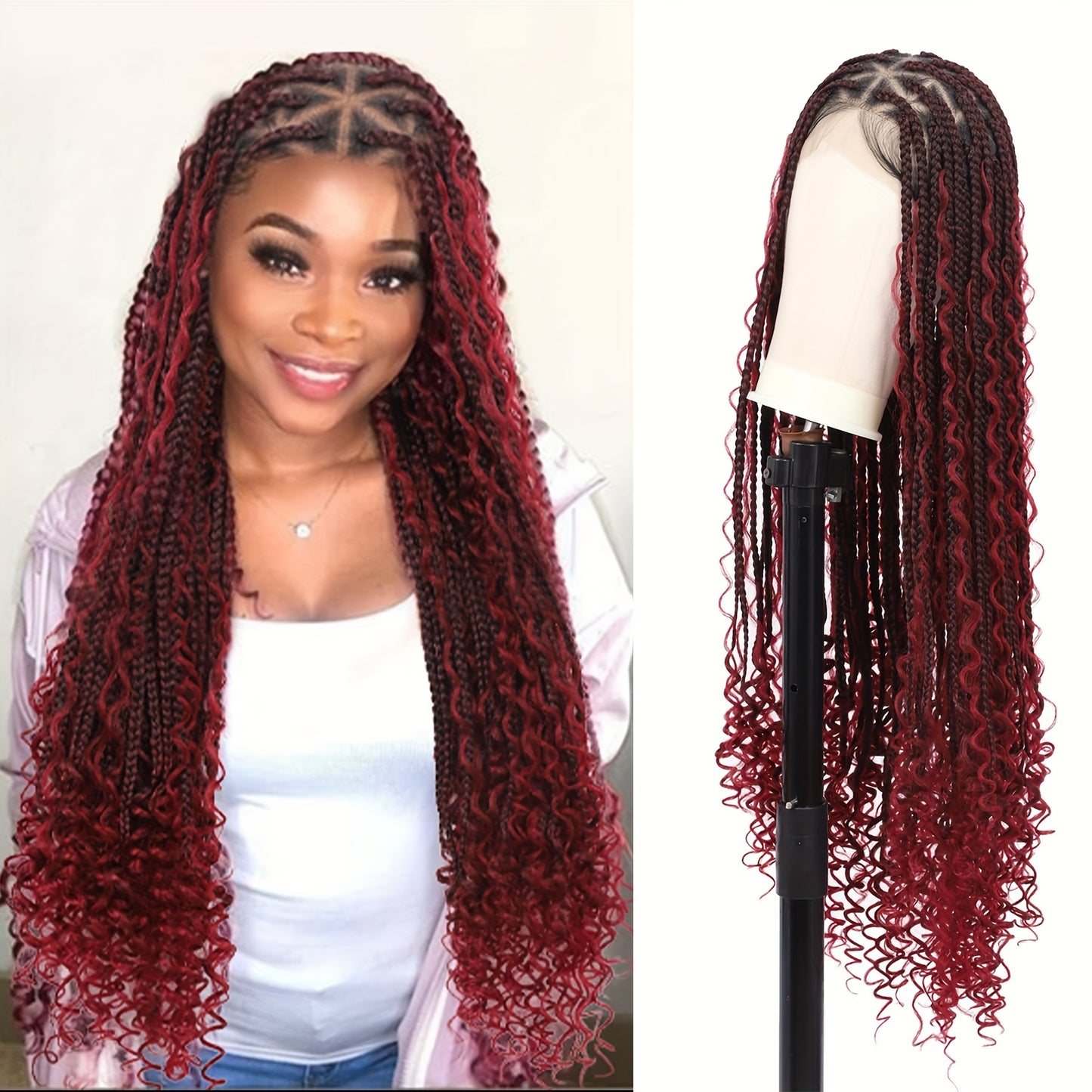 36 Bohemian Chic Box Braids Wig