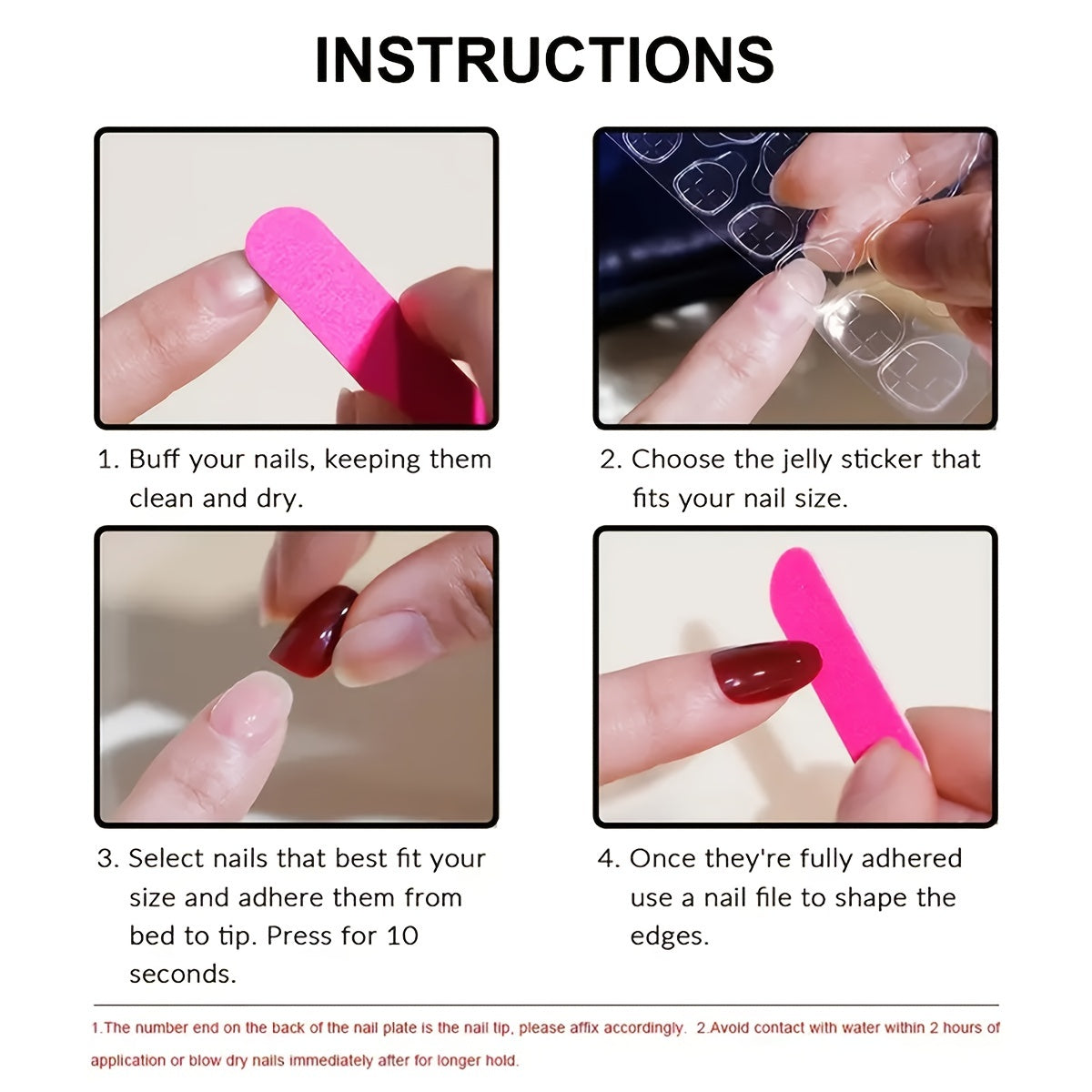 Long Ballet Fake Nails with Cherry Plant Design (24Pcs)