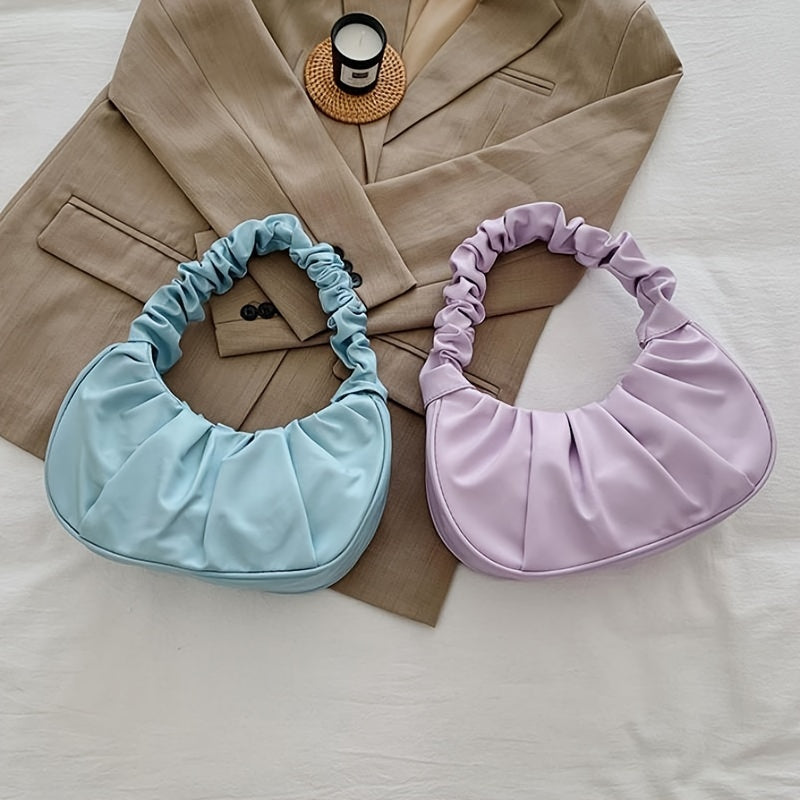 Cloud Ruched Hobo Bag
