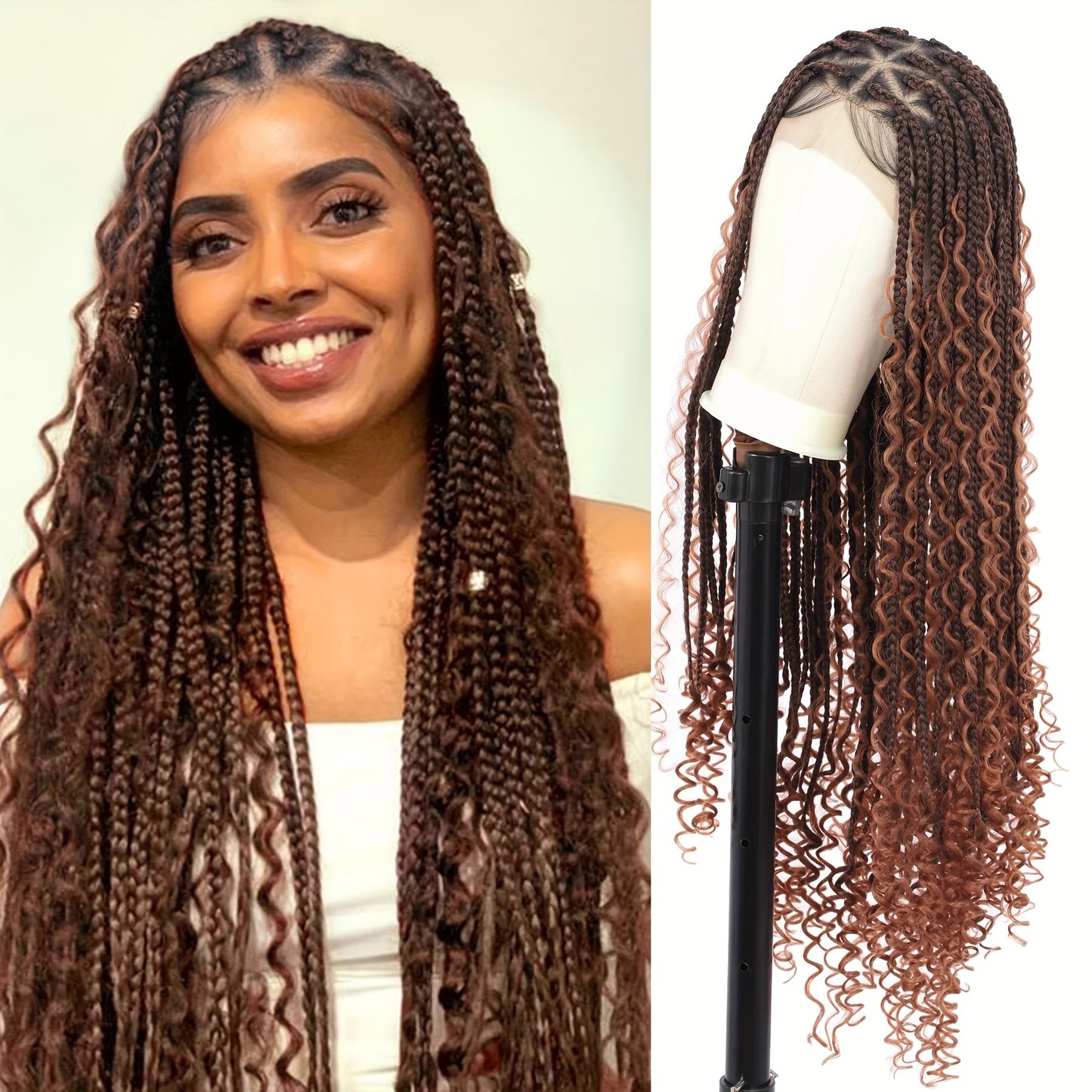 36 Bohemian Chic Box Braids Wig