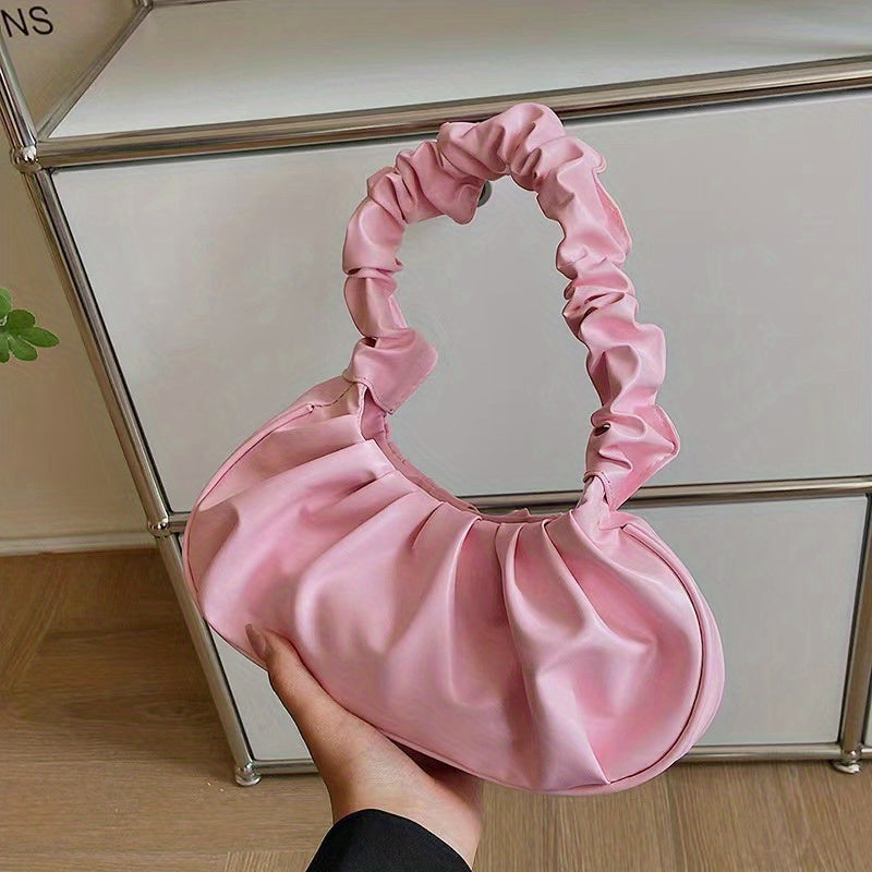 Cloud Ruched Hobo Bag